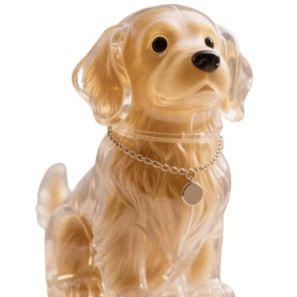 Clear Pet Hair Keychain Cute Dog Fur Keepsake Holder Creative Transparent Pet Hair Memorial Collection Pendant for Dog/Cat