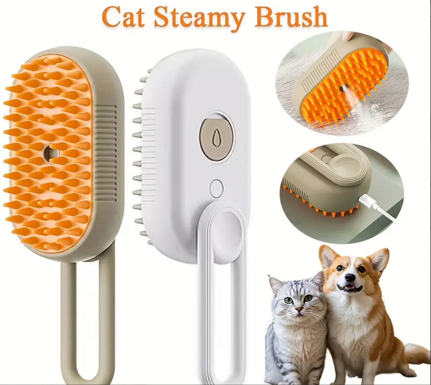 Cepillo de Vapor Para Mascotas