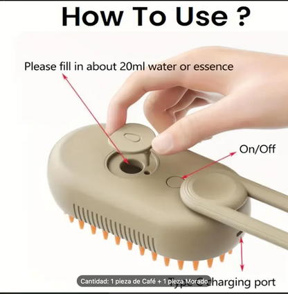 Cepillo de Vapor Para Mascotas