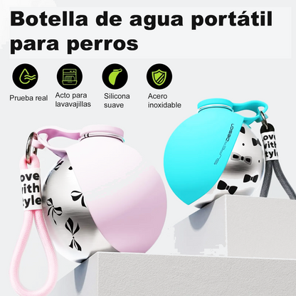 Botella de agua para perros