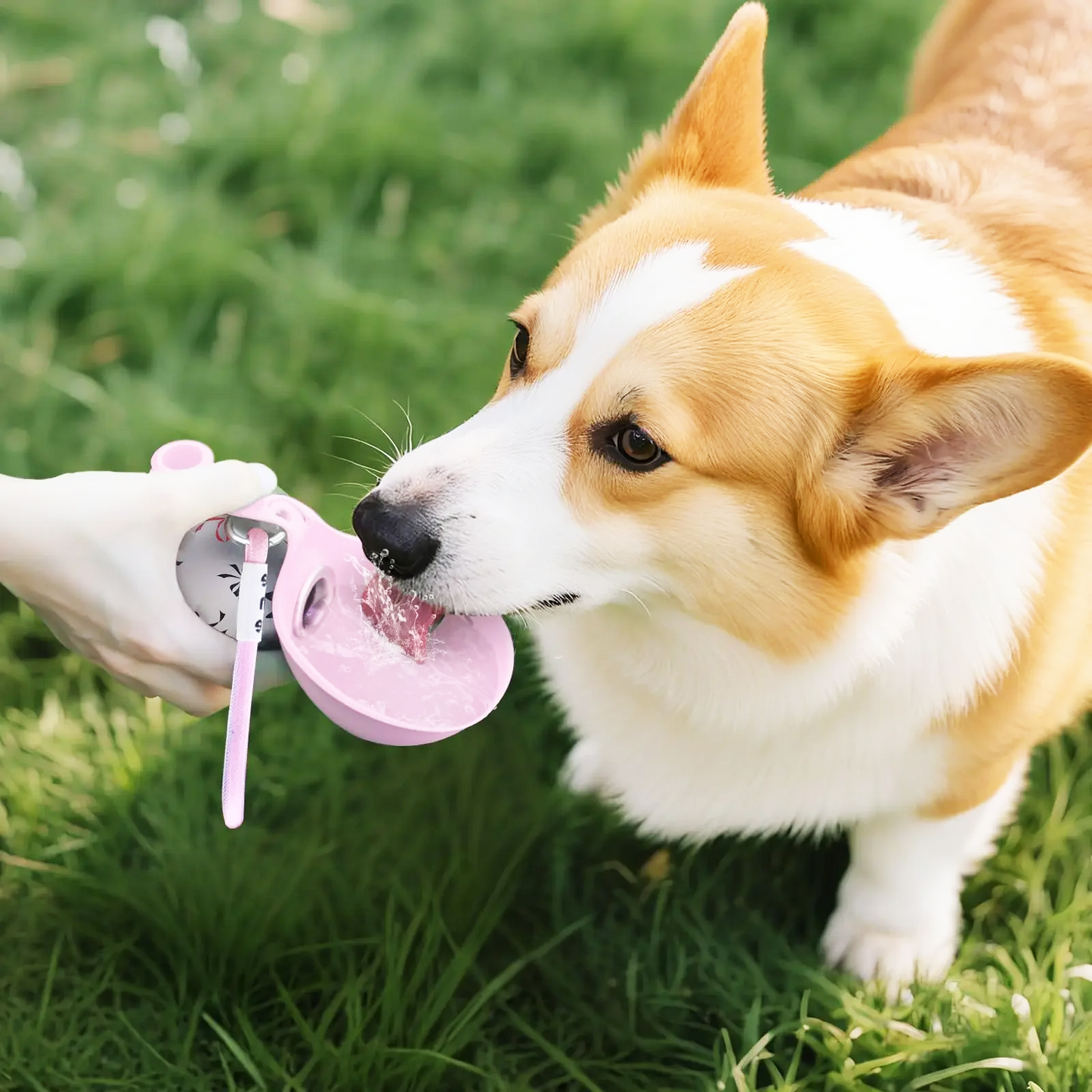 Botella de agua para perros